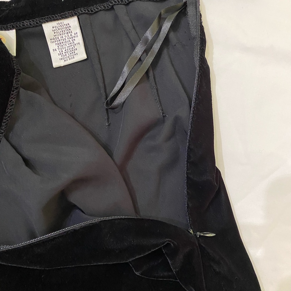Talbots Petites Black Velvet High Rise Wide‎ Leg Trousers SZ 12P - Picture 5 of 9